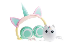 Unicorn 3-Piece Audio Gift Set- Light-up Headphone, Bluetooth Speaker, &  Earbuds