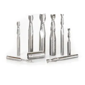 Up-Cut Spiral CNC Router Bit Collection | 8 Piece | 1⁄4, 3⁄8 & 1⁄2 Shank | AMS-121 | 738685121115