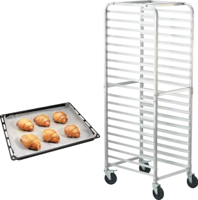 Vevor Bun Pan Rack 20-Tier Commercial Bakery Trolley with Brake Wheels 26" x 20.4" x 70" New