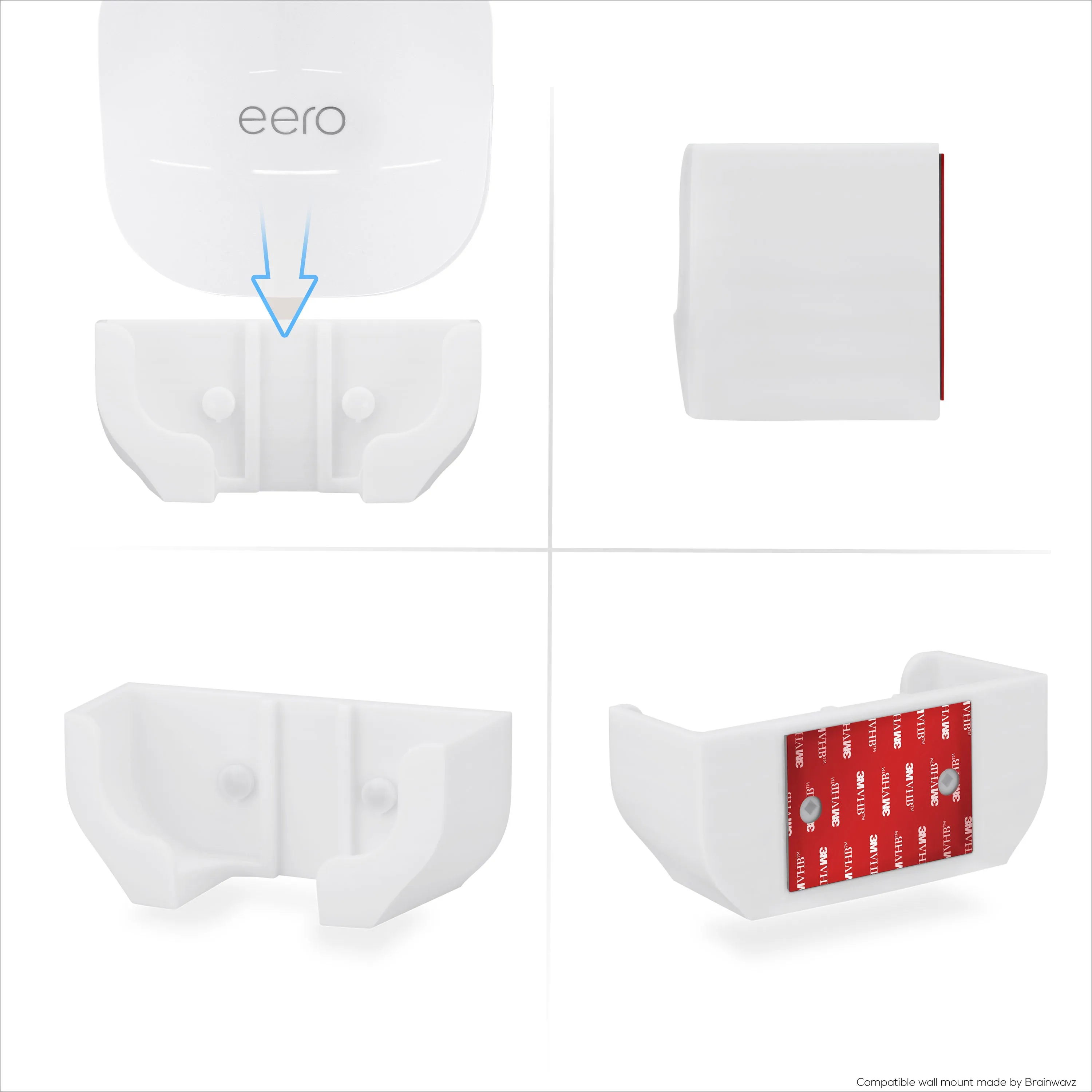 Wall Mount Compatible with EERO Pro 6 & EERO Pro 6E Mesh WiFi Router, Reduce Interference & Clutter