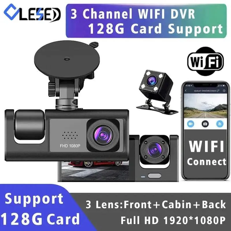 WiFi Dash Camera – 3-Way HD Car DVR