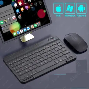 Wireless Tablet Keyboard With Bluetooth Mouse