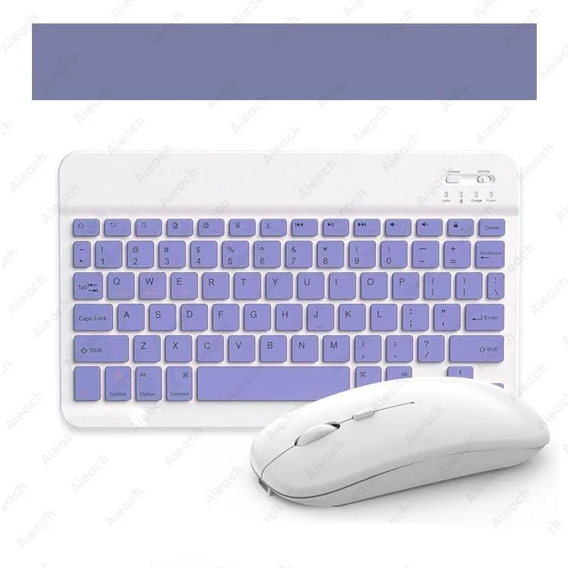 Wireless Tablet Keyboard With Bluetooth Mouse