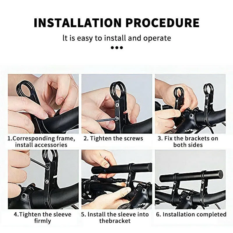 X-TIGER Bicycle Handlebar Extension Bracket Extender Frame Carbon Tube Double Extension Frame Bike Extension Frame Bicycle Clip