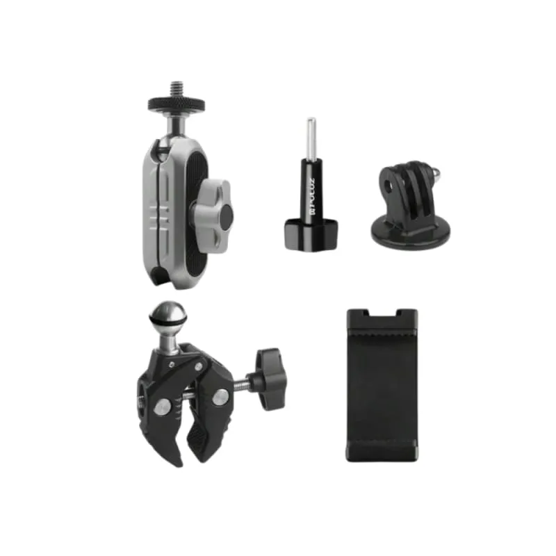 Xtreme Xccessories Motorcycle Bicycle Rail Mount Clamp with 360 degree Ball Mount Clip For Gopro Hero 13, 12, 11 ,10, 9, 8, 7, 6 For Phone Action Camera