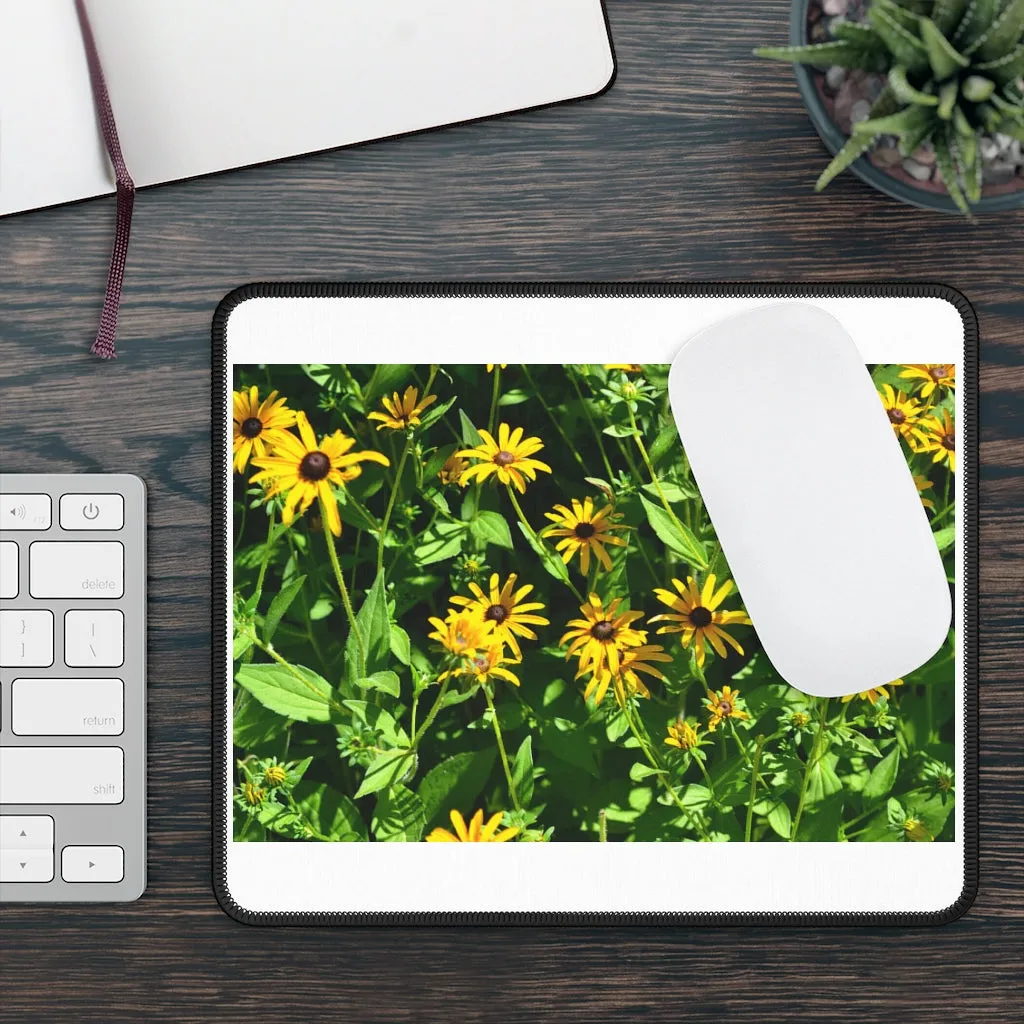 Yellow Flowers Gaming Mouse Pad