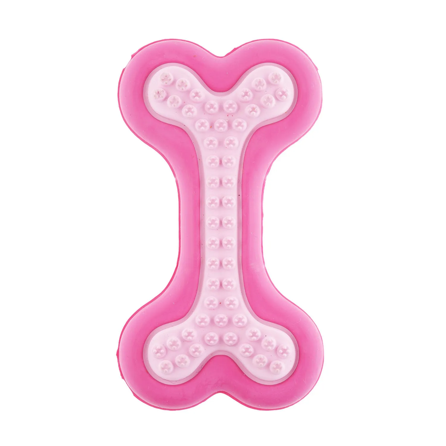 Yours Droolly Teethers Dental Bone Massager Dog Toy