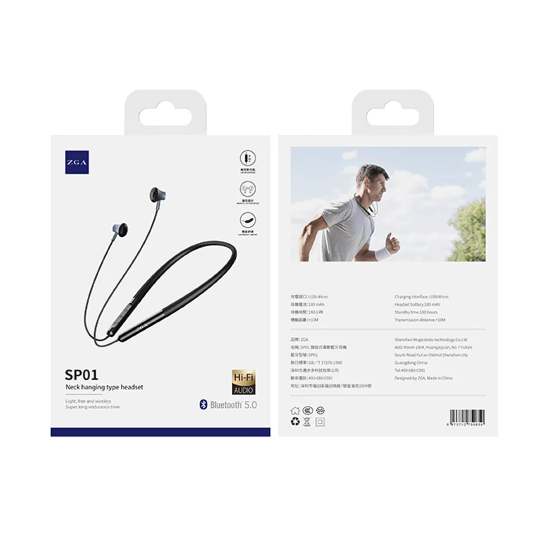 ZGA Bluetooth Neckband Earphone